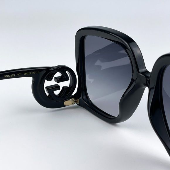 Gucci GG1326S 001 Sunglasses Black Grey Gradient Oversized Square Women main image 10